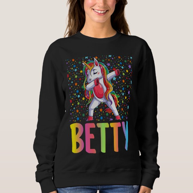 Dabbing Unicorn Betty T Shirt (Framsida)