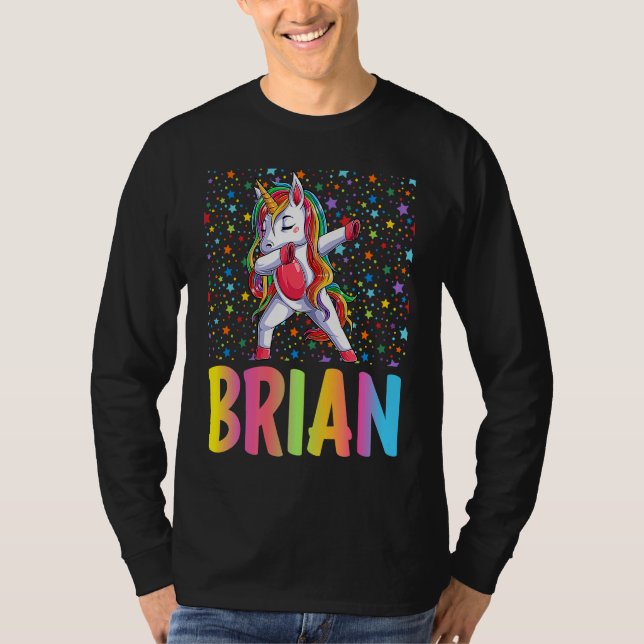 Dabbing Unicorn Brian T Shirt (Framsida)