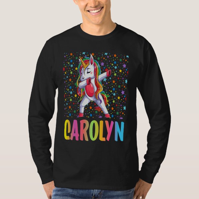 Dabbing Unicorn Carolyn T Shirt (Framsida)