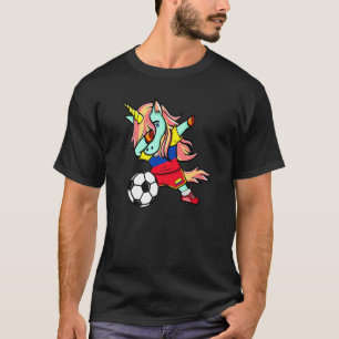 Dabbing Unicorn Colombia Football Colombia Flagga T Shirt