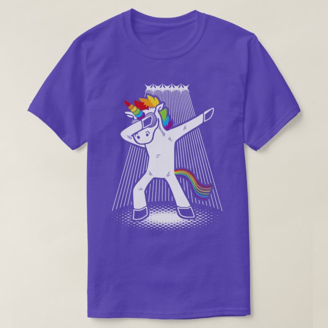 Dabbing Unicorn dansrainbow mythical creening T Shirt (Design framsida)