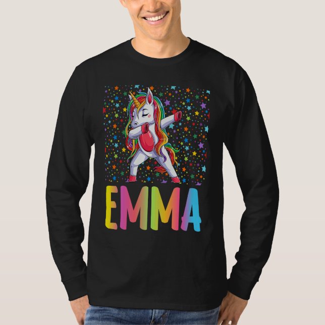 Dabbing Unicorn Emma T Shirt (Framsida)