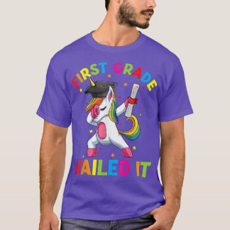 Dabbing Unicorn For Graduate Girls 1st Grade Nail T Shirt