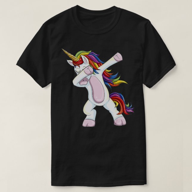 Dabbing Unicorn Funny Unicorn Dab Gift T Shirt (Design framsida)
