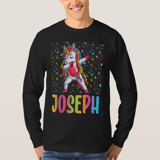 Dabbing Unicorn Joseph T Shirt (Framsida)