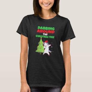 Dabbing Unicorn Kids Boys Women Manar Julafton T Shirt