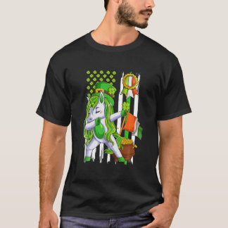 Dabbing Unicorn Leprechaun St patrick's day Irish T Shirt