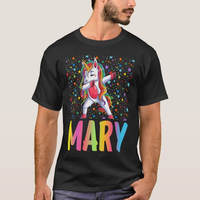 Dabbing Unicorn Mary T Shirt (Framsida)