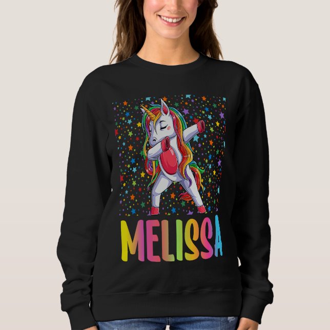 Dabbing Unicorn Melissa T Shirt (Framsida)