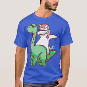 Dabbing Unicorn och Dinosaur t Shirt