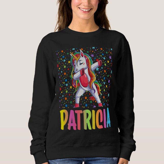 Dabbing Unicorn Patricia T Shirt (Framsida)