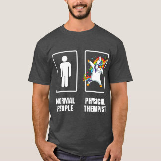 Dabbing Unicorn PhysiPhysical Therapist PT Therapy T Shirt
