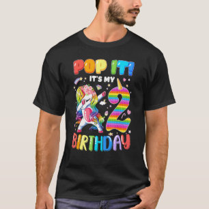 Dabbing Unicorn Pop Det är min andra födelsedag T Shirt