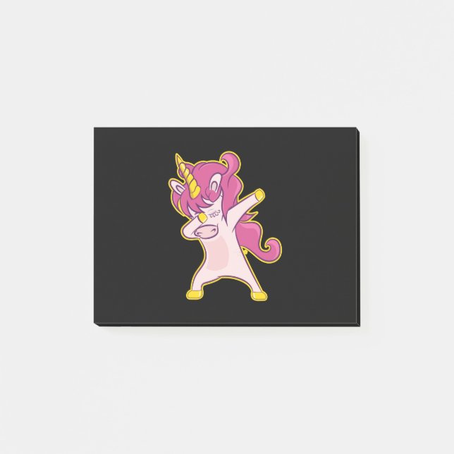 Dabbing Unicorn Post-it Block (Framsida)
