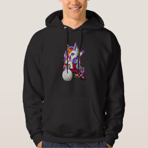 Dabbing Unicorn Qatar Volleyball Fläkt Jersey Qata Hoodie