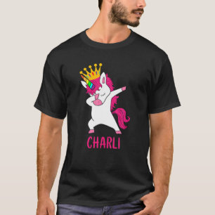 Dabbing Unicorn Queen Personlig CHARLI T Shirt