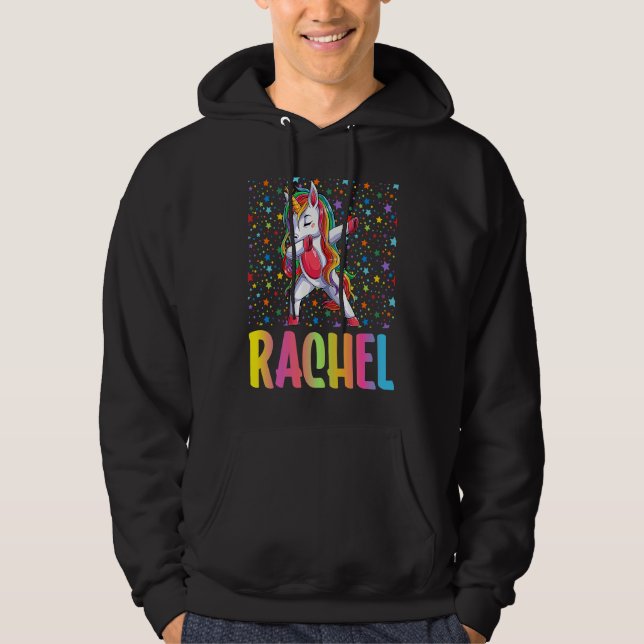 Dabbing Unicorn Rachel Hoodie (Framsida)