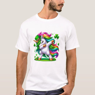 Dabbing Unicorn Rainbow T Shirt