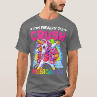 Dabbing Unicorn Redo to Crush Kindergarten Back T Shirt