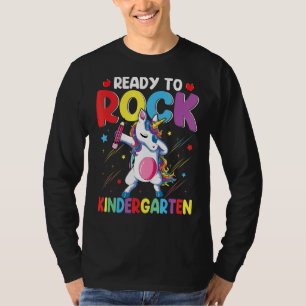 Dabbing Unicorn-Redot till Sten Kindergarten tillb T Shirt