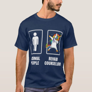 Dabbing Unicorn Rehabilitation Rehab Counselor T Shirt