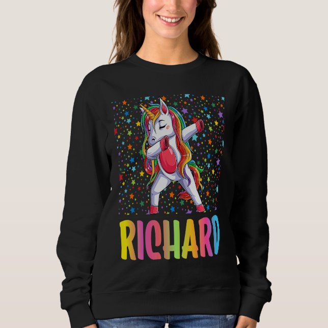 Dabbing Unicorn Richard T Shirt (Framsida)