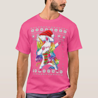 Dabbing Unicorn Santa Sweater jul T Shirt