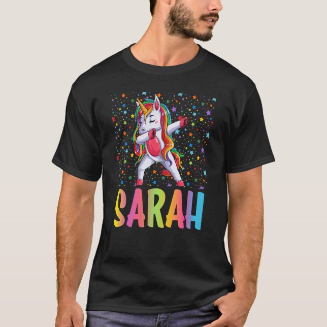 Dabbing Unicorn Sarah T Shirt (Framsida)
