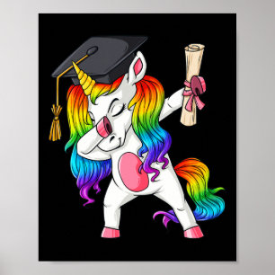 Dabbing Unicorn School Studenten Dab Girls Kids T Poster