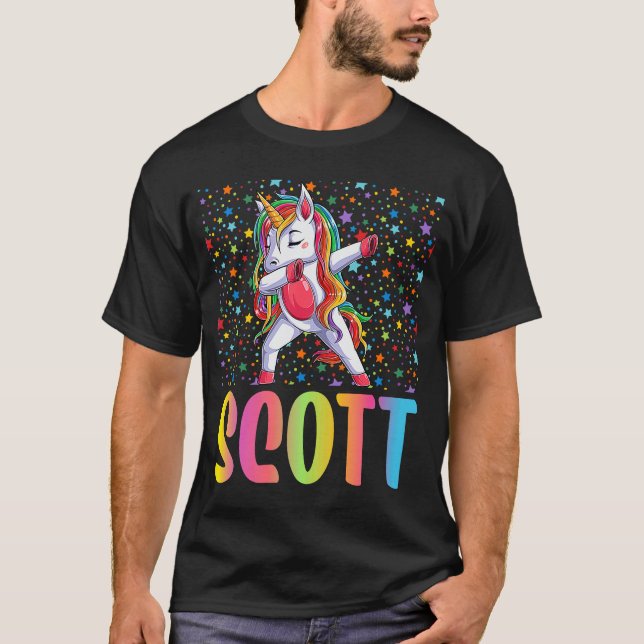Dabbing Unicorn Scott T Shirt (Framsida)