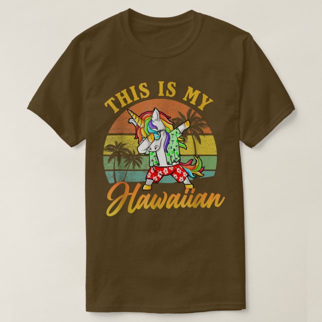 Dabbing Unicorn Seach Vacation Det här är mitt H T Shirt (Design framsida)