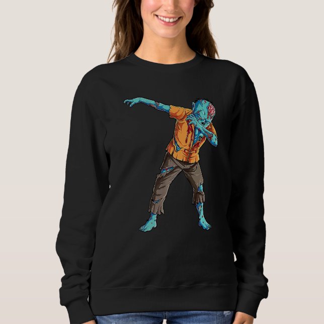 Dabbing Unicorn Skeleton Halloween Girls Dab T Shirt (Framsida)