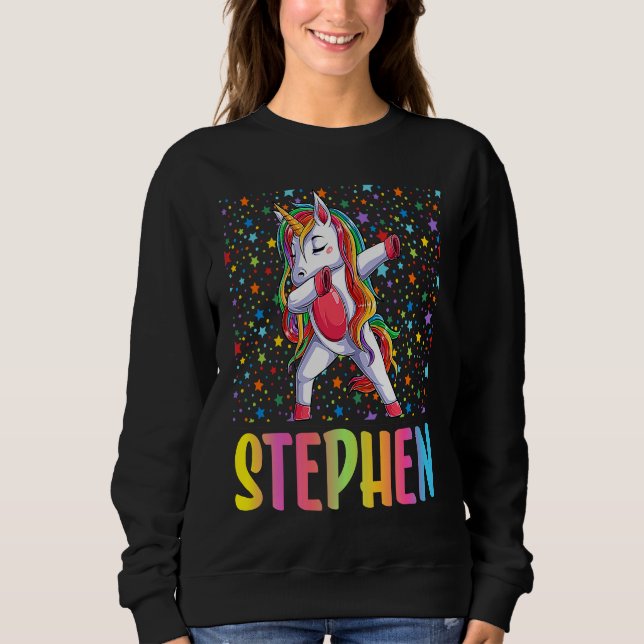 Dabbing Unicorn Stephen T Shirt (Framsida)