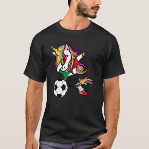 Dabbing Unicorn Sudan Football Sudanese Flagga Soc T Shirt