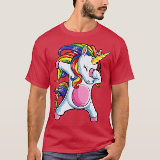 Dabbing Unicorn T Girls Kids Women Rainbow Unicor Shirt