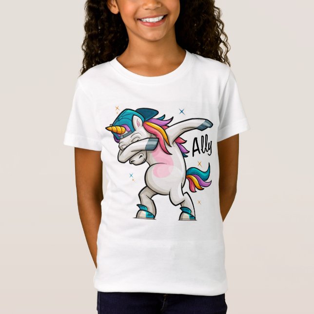 Dabbing Unicorn T Shirt (Framsida)