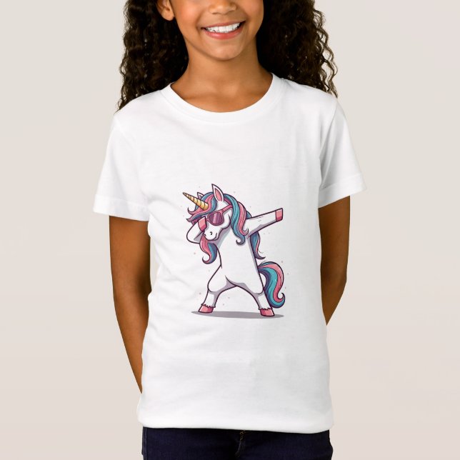 Dabbing Unicorn T-shirt (Framsida)