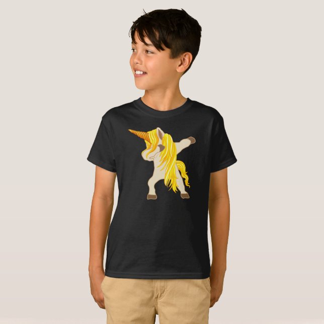 Dabbing Unicorn T-shirt (Hel framsida)