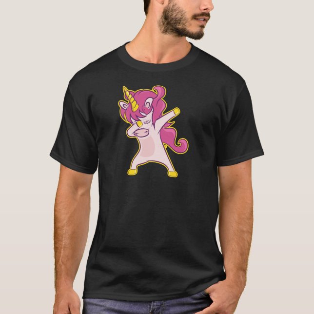 Dabbing Unicorn T Shirt (Framsida)