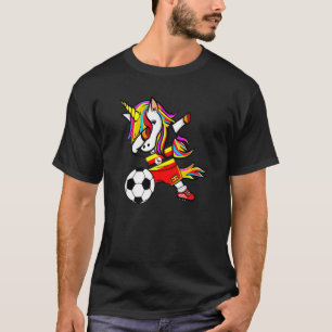 Dabbing Unicorn Uganda Football Ugandan Flagga Soc T Shirt