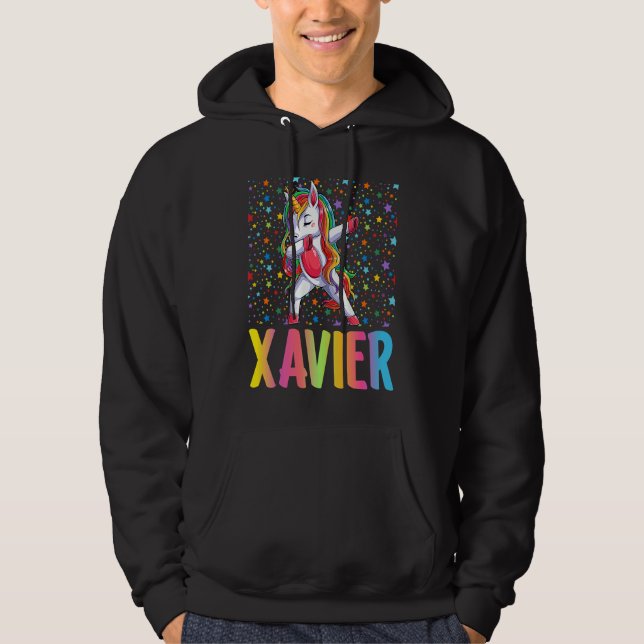 Dabbing Unicorn Xavier Hoodie (Framsida)