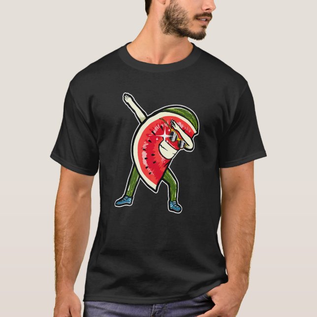 Dabbing Watermelon Dab Dancing Watermelons T Shirt (Framsida)