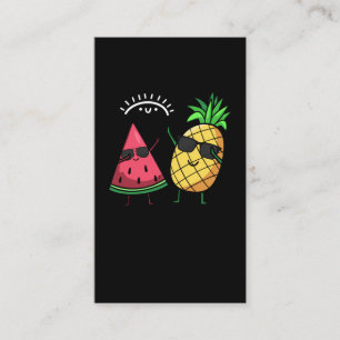 Dabbing Watermelon Pineapple Kawaii Summer Fruits Visitkort