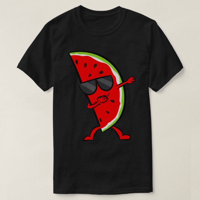 Dabbing Watermelon Summer Fruit Kärlek Watermelons T Shirt (Design framsida)