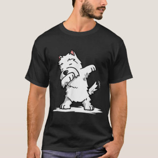 Dabbing Westie Funny Väster Highland White Terrier T Shirt
