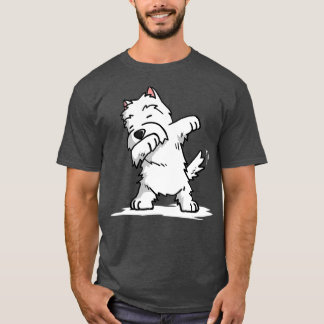 Dabbing Westie Funny Väster Highland White Terrier T Shirt