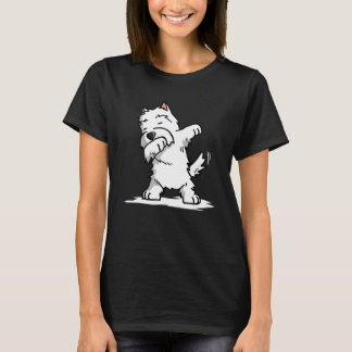 Dabbing Westie Funny Väster Highland White Terrier T Shirt
