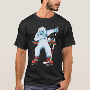 Dabbing yeti Ice Hockey yeti Kids Boys ice Hockey T Shirt
