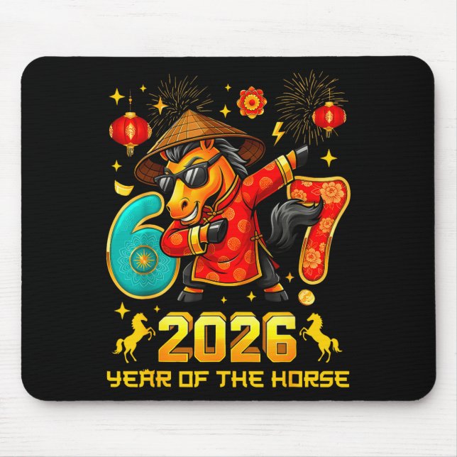 Dabbing Zodiac Horse Lunar New Year Chinese New Ye Musmatta (Framsidan)