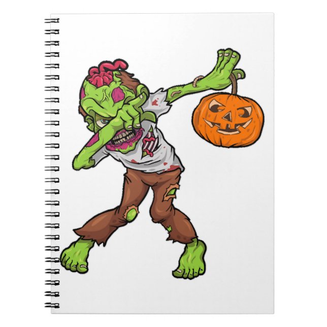 Dabbing Zombie Halloween Dab Funny Gift-design Anteckningsbok (Framsidan)